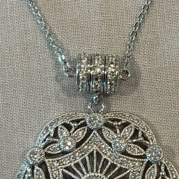 Esposito Diamonique smart snap Sterling necklace - Picture 5 of 15